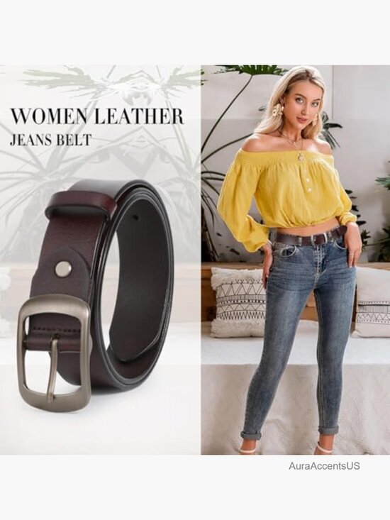 Fashion Leather Belt for Jeans Pants with Solid Pin Buckle 1.3\